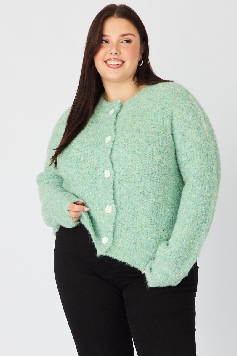 Green Oversized Cardigan Long Sleeve for YouandAll Fashion