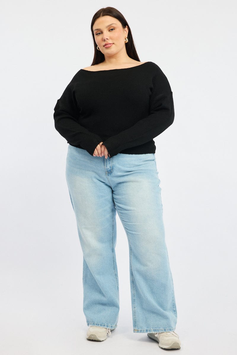 Black Knit Top One Shoulder for YouandAll Fashion