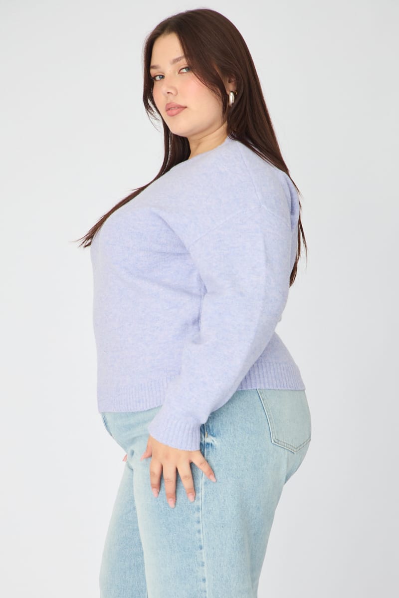 Blue Soft Knit Jumper Long Sleeve for YouandAll Fashion