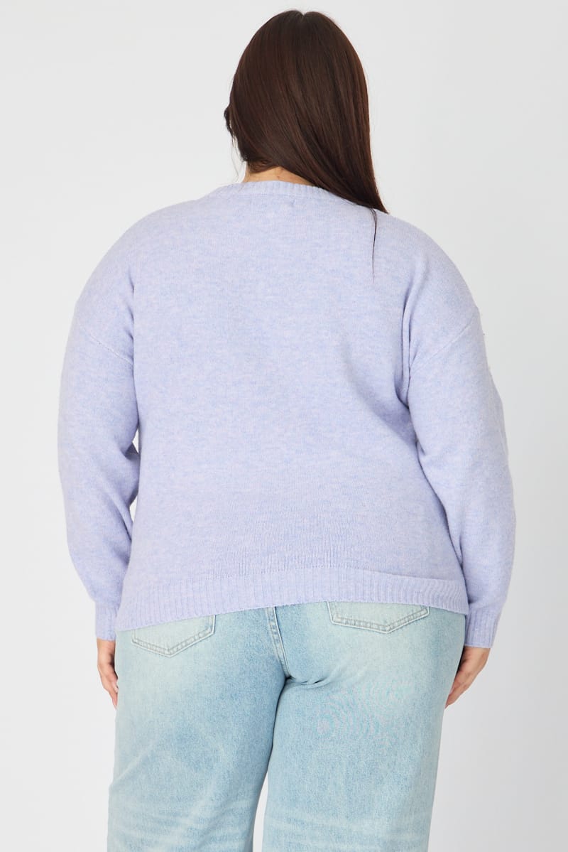 Blue Soft Knit Jumper Long Sleeve for YouandAll Fashion