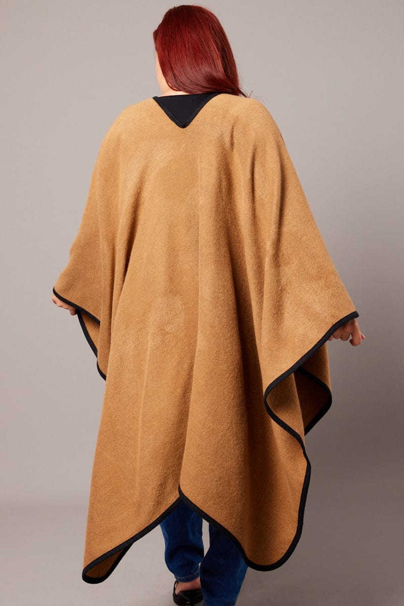Beige Longline Cape for YouandAll Fashion