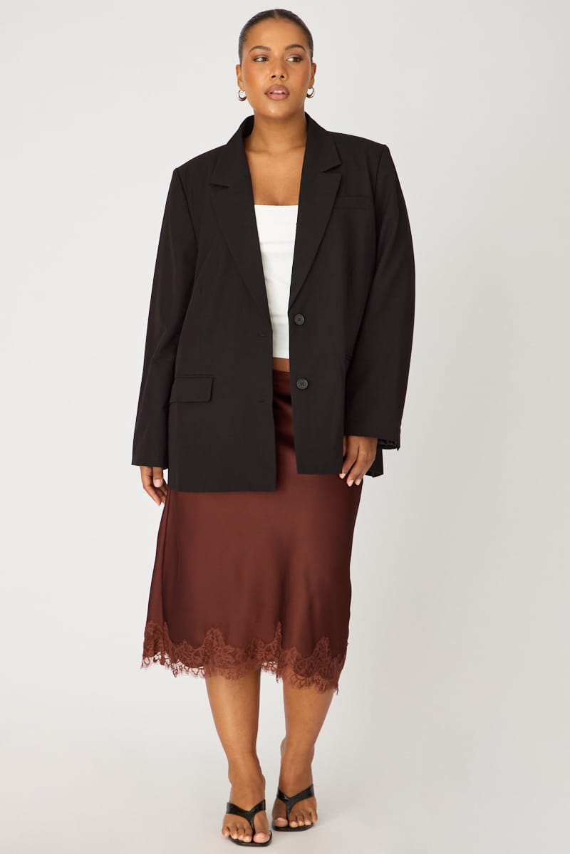 Black Oversized Basic Blazer for YouandAll Fashion