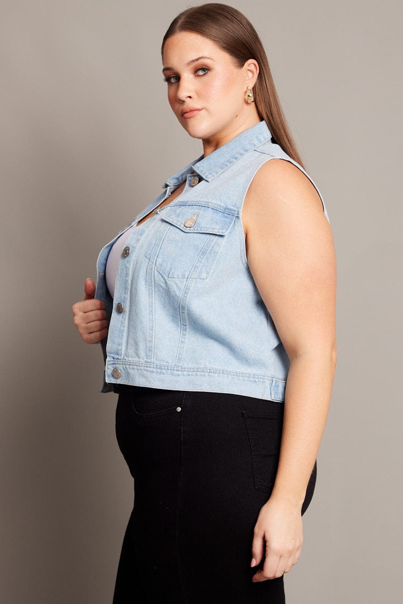 Denim Sleeveless Vest for YouandAll Fashion