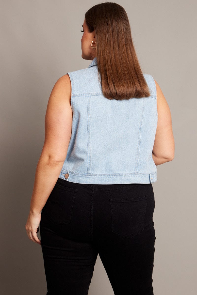 Denim Sleeveless Vest for YouandAll Fashion