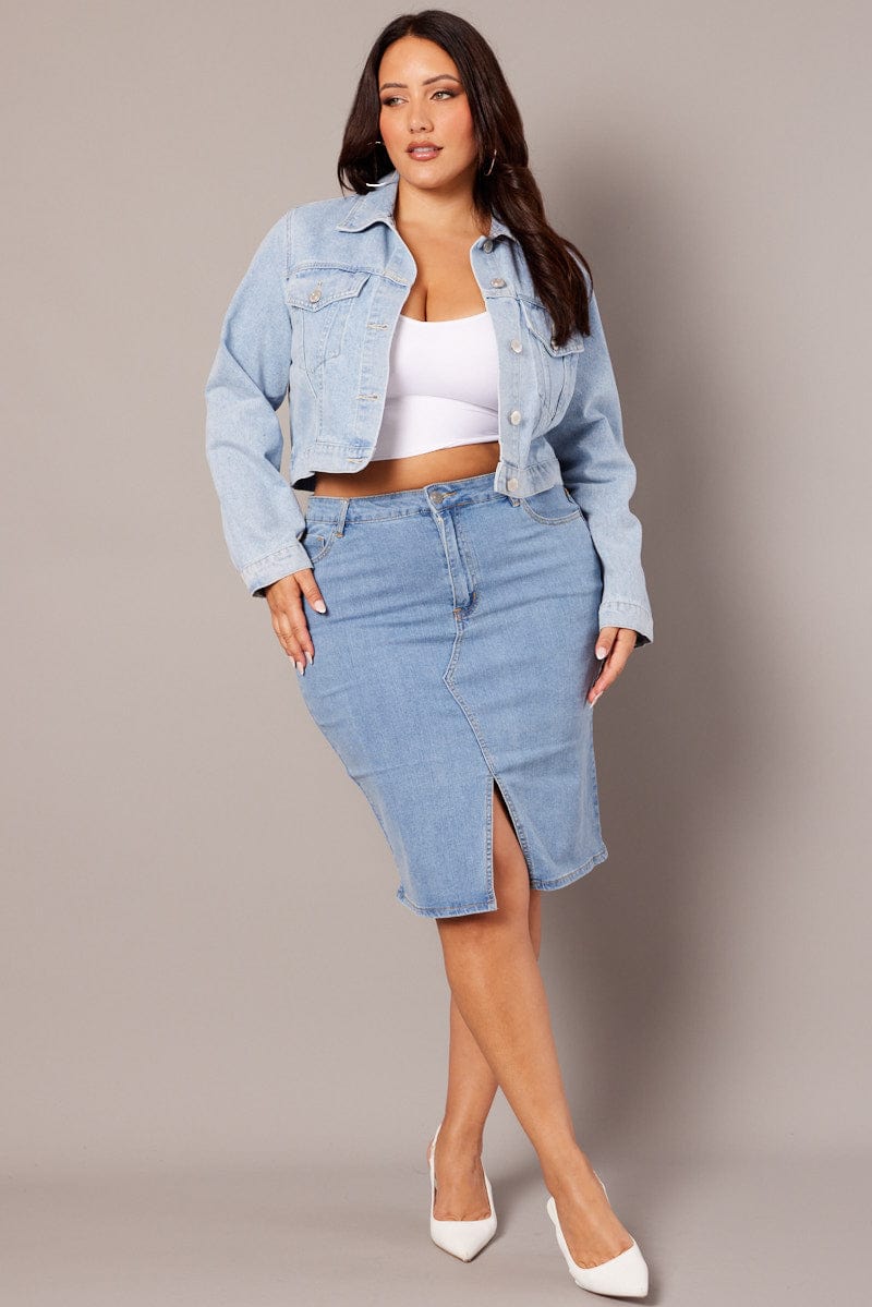 Denim Cropped Jacket for YouandAll Fashion