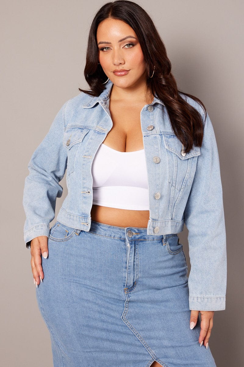 Denim Cropped Jacket for YouandAll Fashion