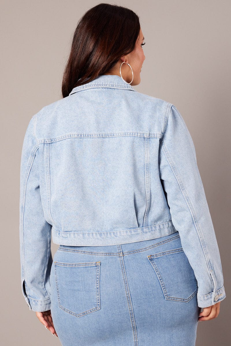 Denim Cropped Jacket for YouandAll Fashion