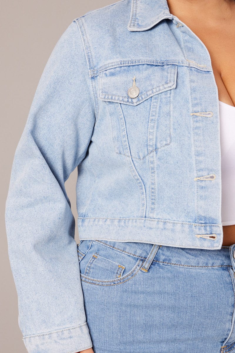 Denim Cropped Jacket for YouandAll Fashion