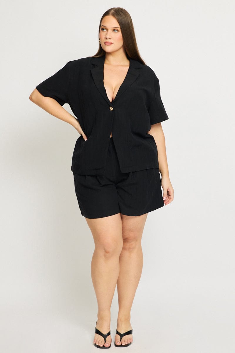 Black Jacket Short Sleeve for YouandAll Fashion