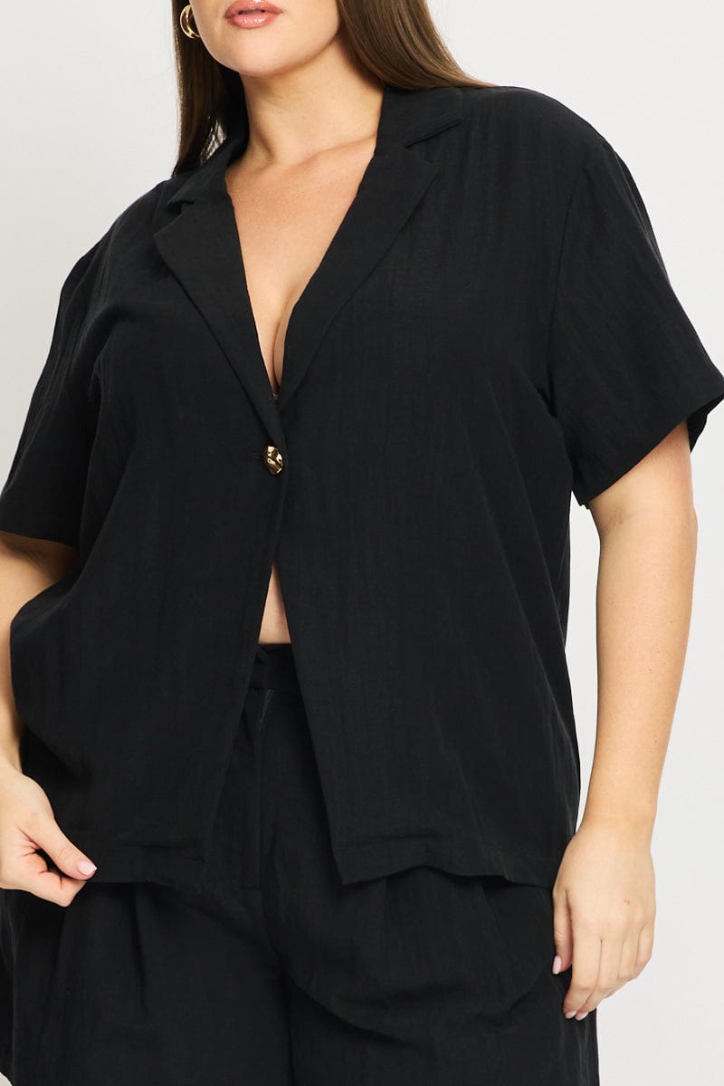 Black Jacket Short Sleeve for YouandAll Fashion