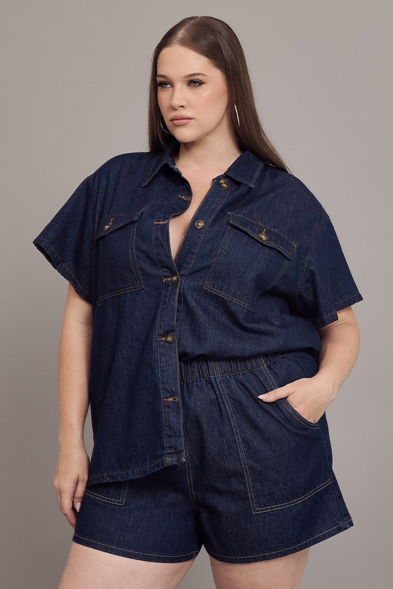 Denim Jacket Short Sleeve for YouandAll Fashion