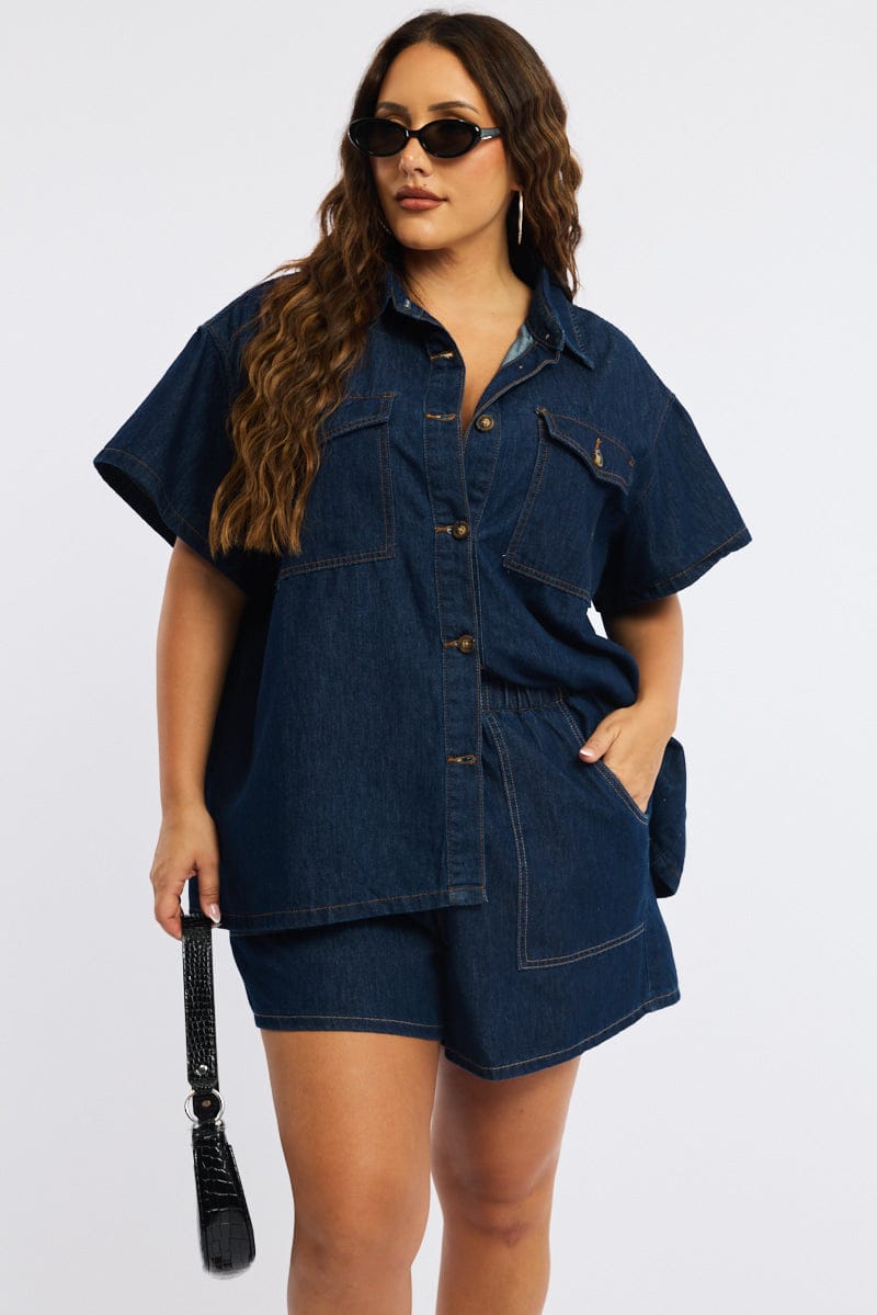 Denim Jacket Short Sleeve for YouandAll Fashion