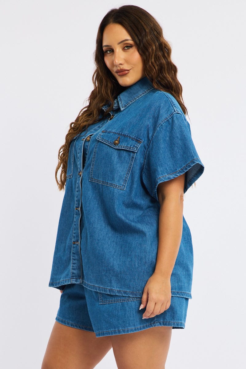 Denim Jacket Short Sleeve for YouandAll Fashion
