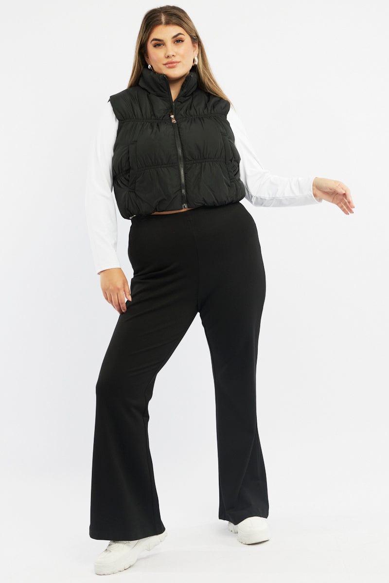 Black Puffer Vest Sleeveless for YouandAll Fashion