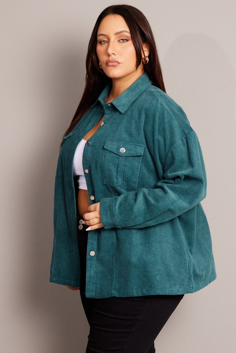 Blue Cord Longline Shacket | You & All