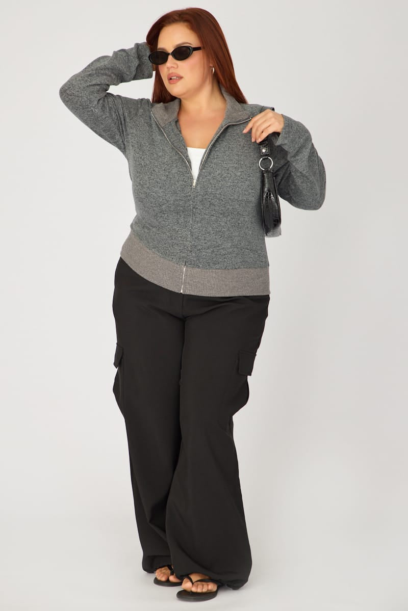 Grey Soft Touch Jacket Long Sleeve for YouandAll Fashion