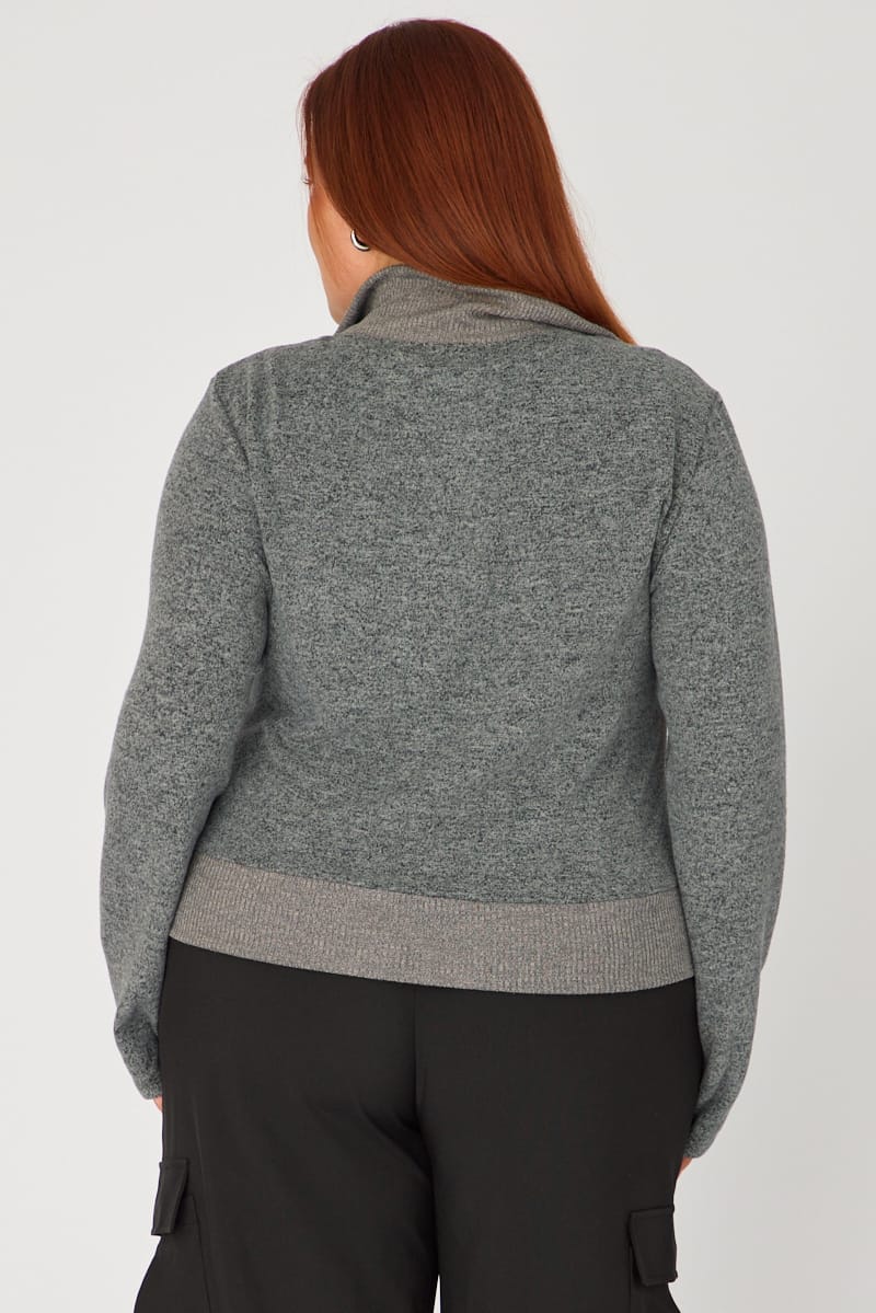 Grey Soft Touch Jacket Long Sleeve for YouandAll Fashion