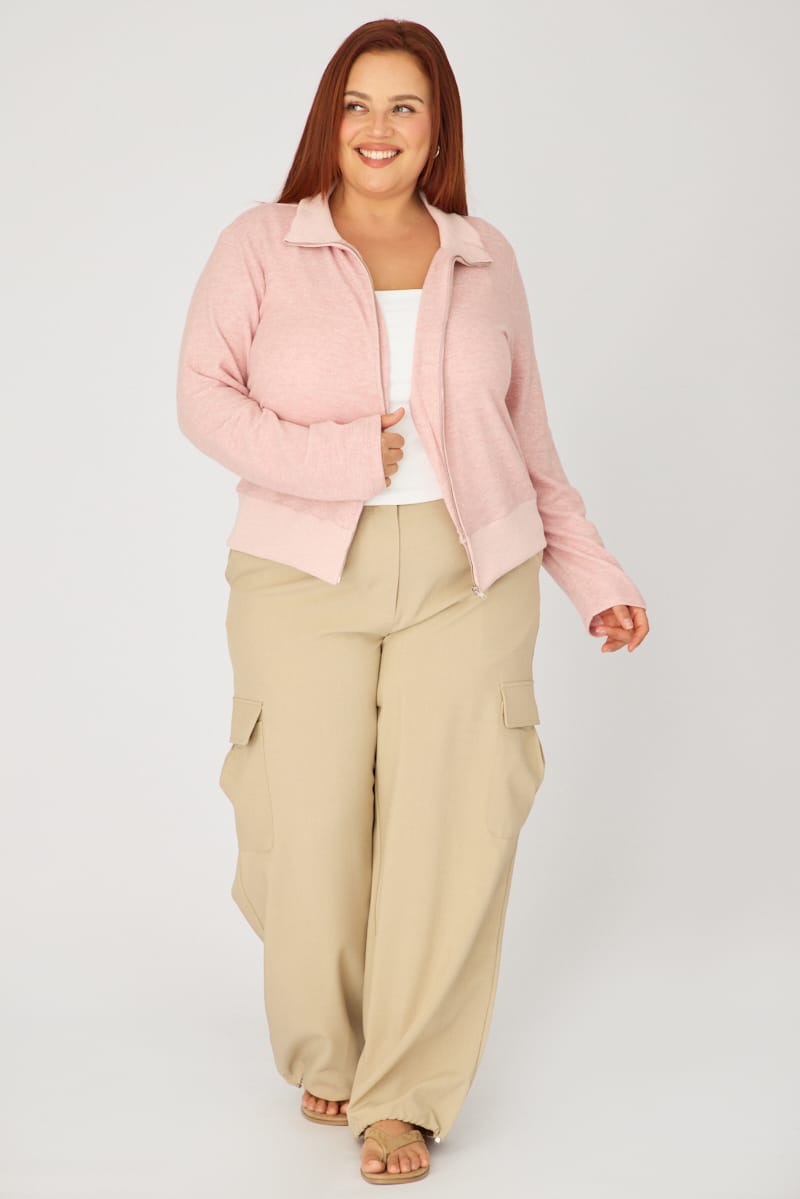 Pink Soft Touch Jacket Long Sleeve for YouandAll Fashion