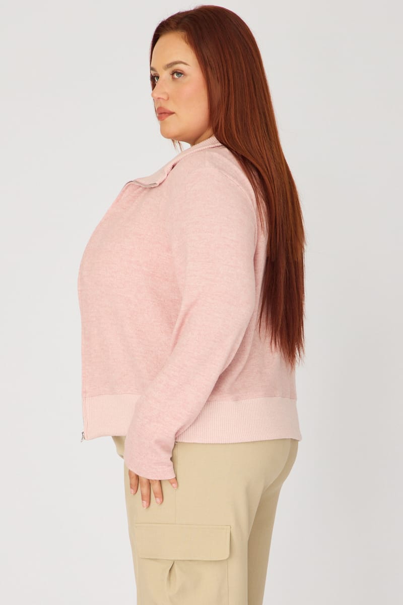 Pink Soft Touch Jacket Long Sleeve for YouandAll Fashion