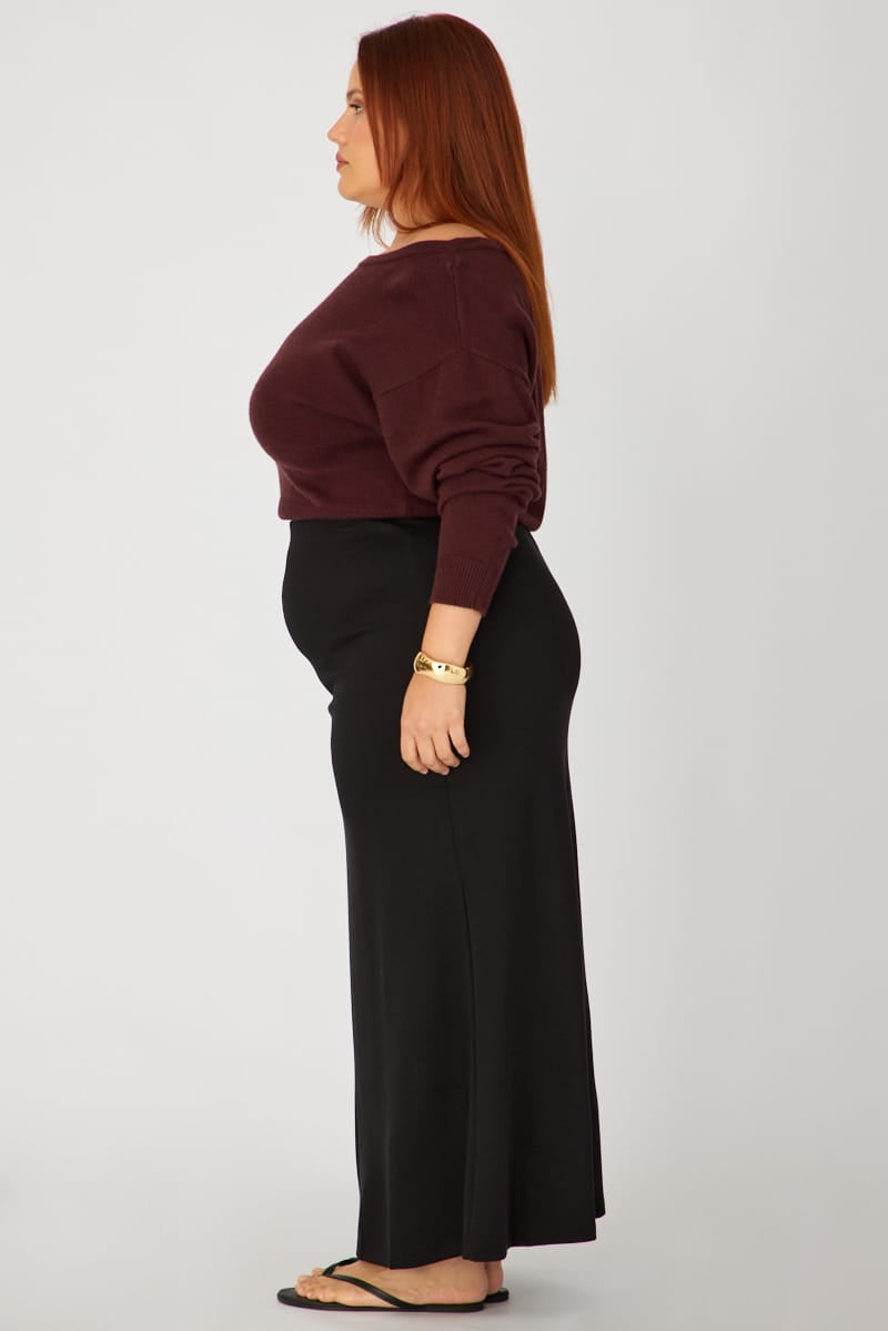 Black Soft Touch Mermaid Maxi Skirt for YouandAll Fashion