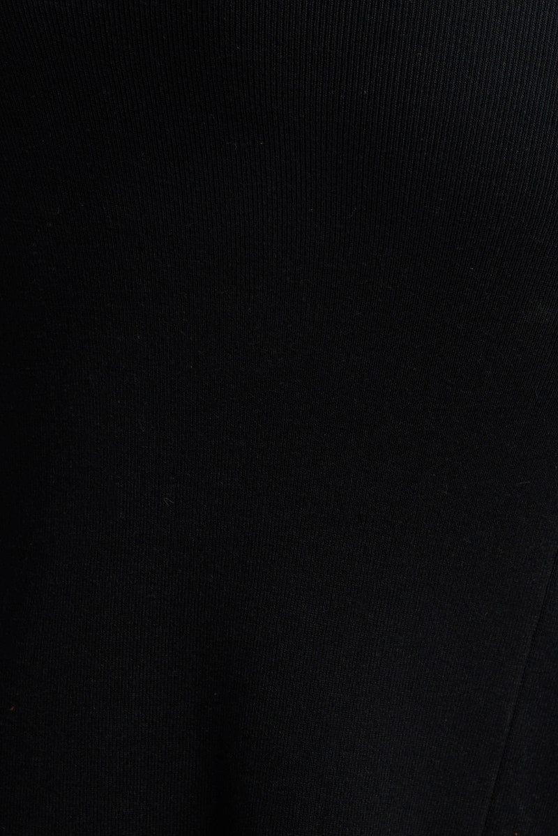 Black Knit Midi Skirt for YouandAll Fashion