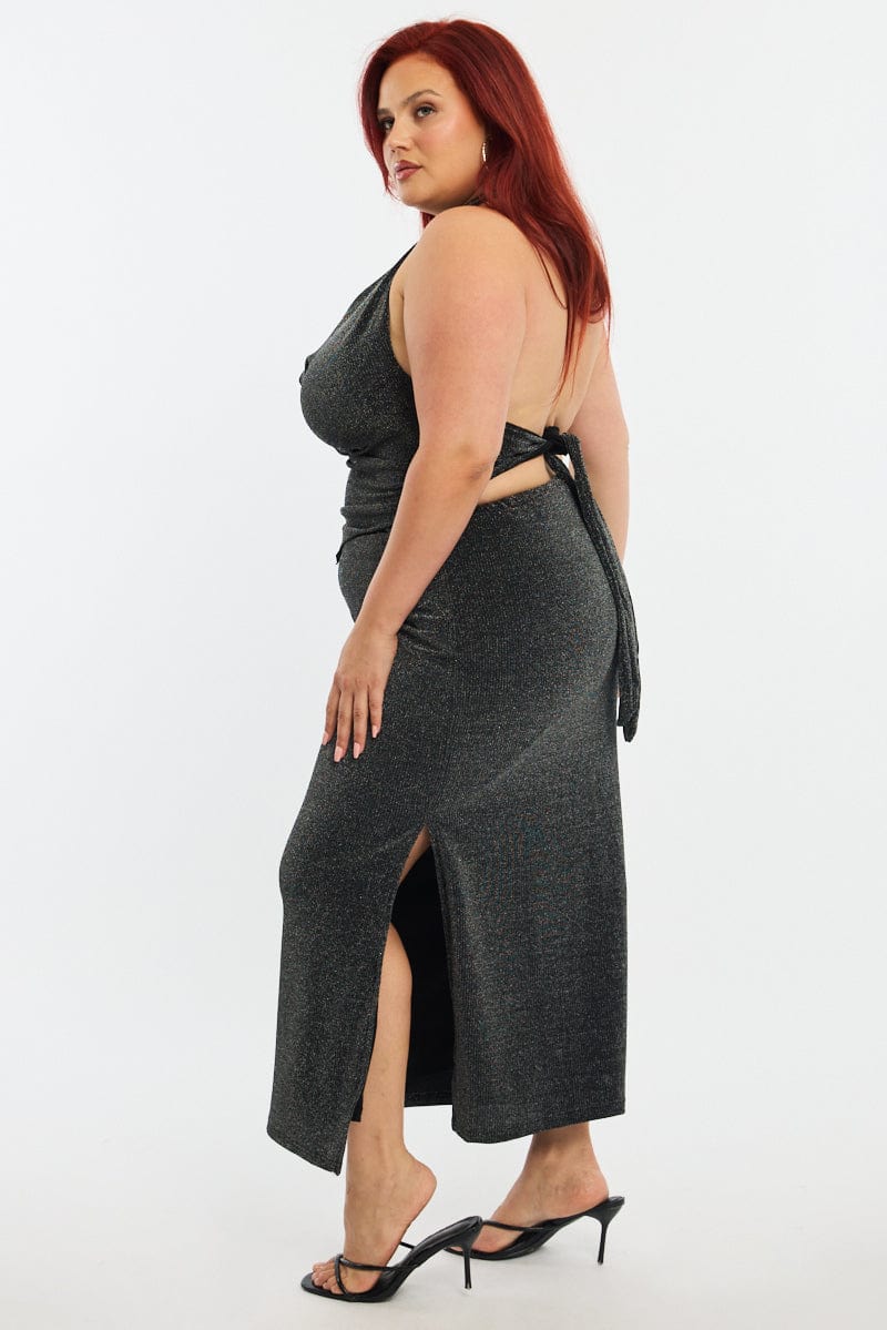 Metallic Mesh Midi Skirt for YouandAll Fashion