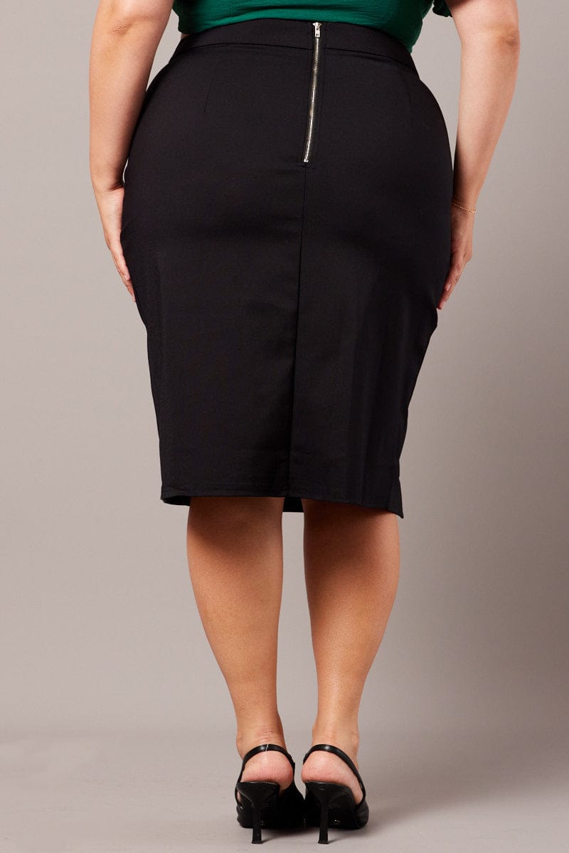 Black Split Pencil Skirt for YouandAll Fashion