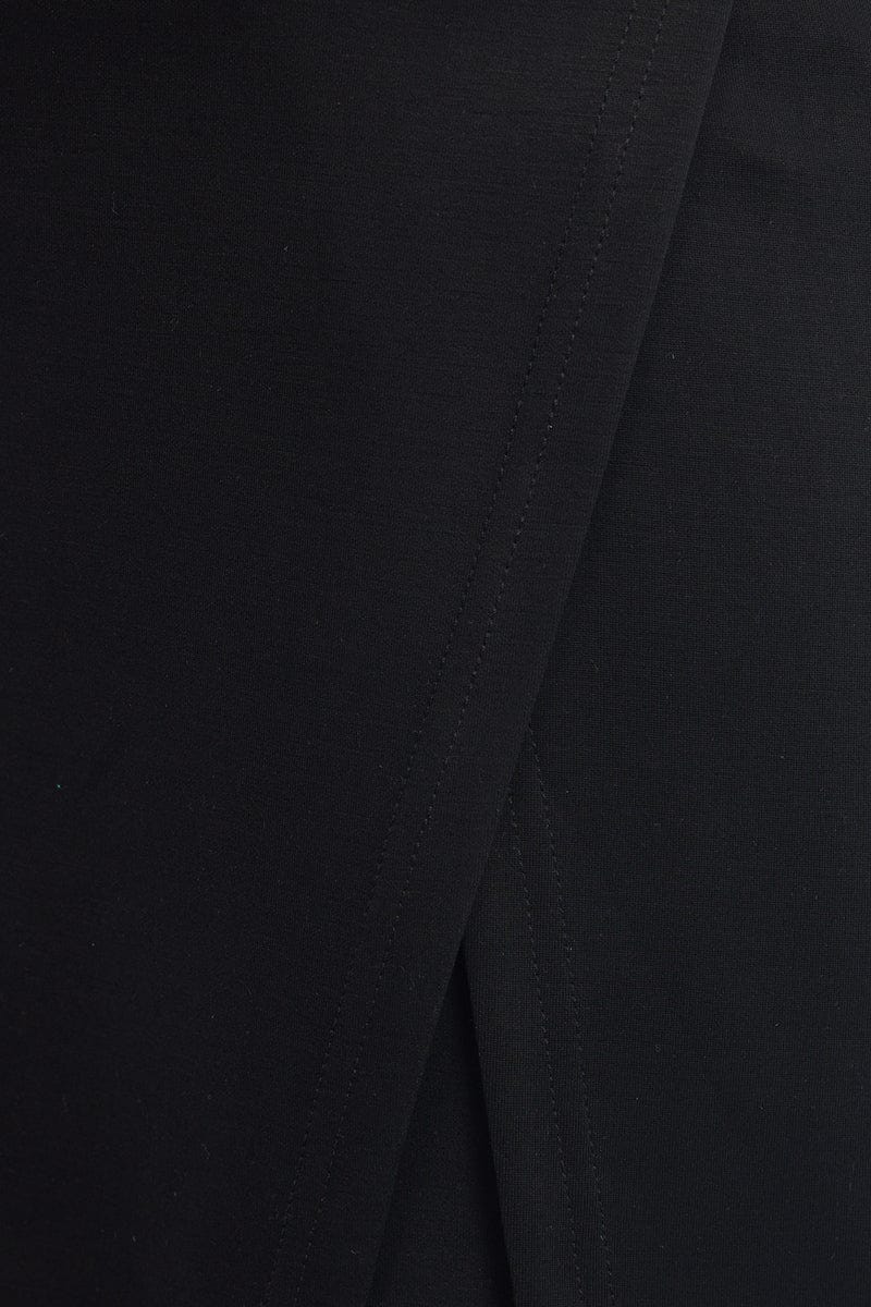 Black Mini Skirt Skort With Slit for YouandAll Fashion