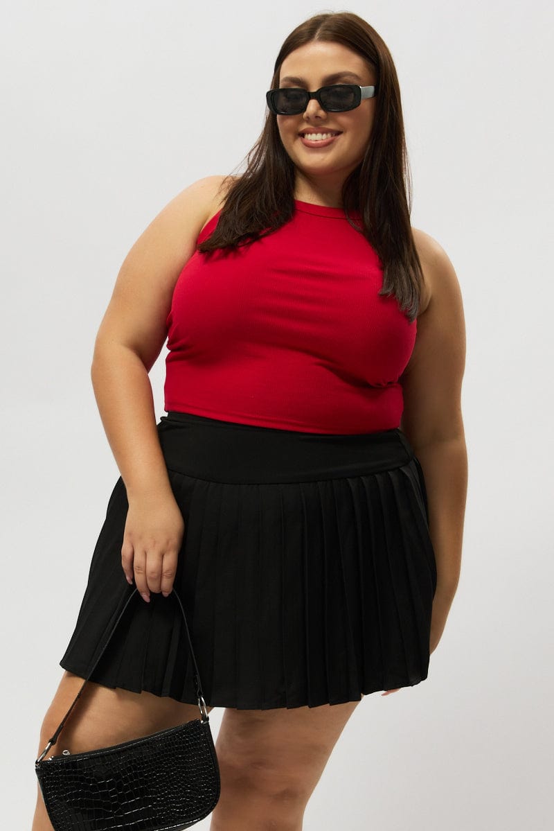 Plus Size Black Tennis Skirt With Shorts Tennis Skirt Outfit Ideas