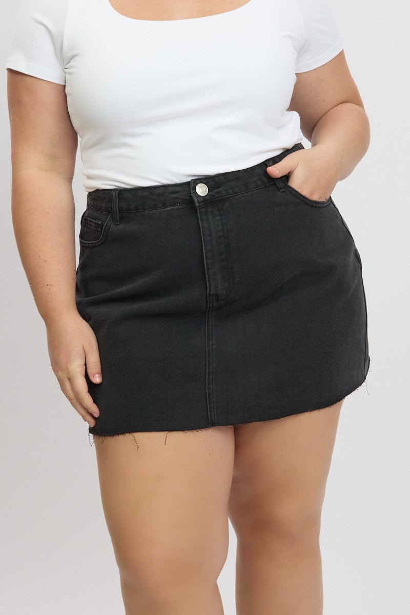 Black High Waist Mini Skirt for YouandAll Fashion