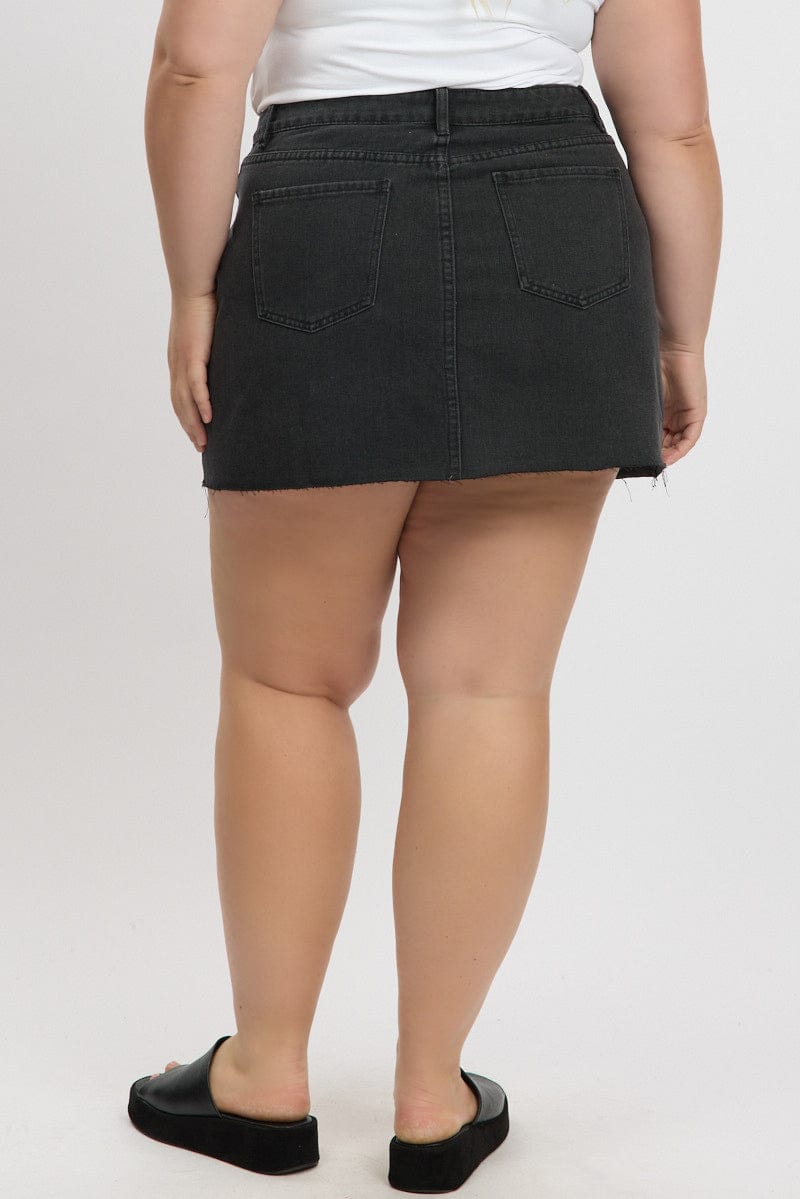 Black High Waist Mini Skirt for YouandAll Fashion