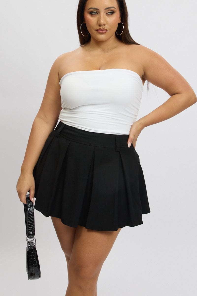 Black Pleated Mini Tennis Skirt for YouandAll Fashion