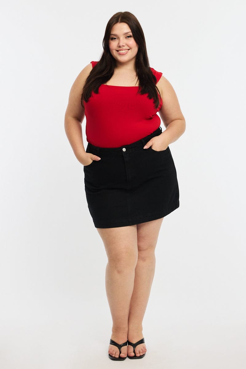 Denim Mini Skirt A-line for YouandAll Fashion