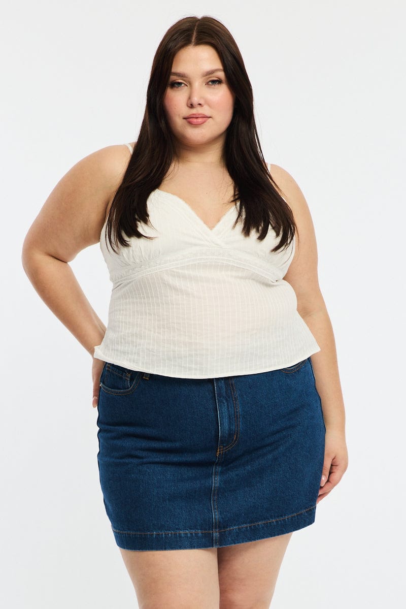 Denim Mini Skirt A-line for YouandAll Fashion