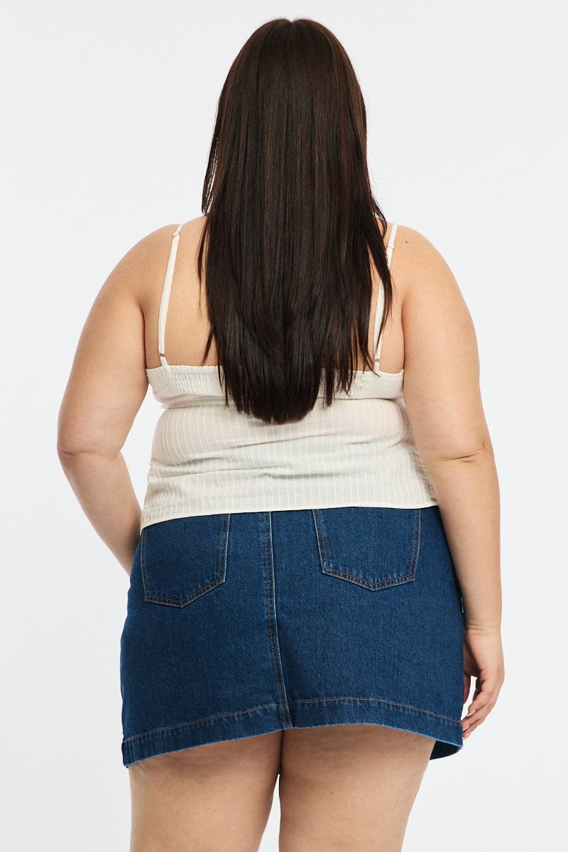 Denim Mini Skirt A-line for YouandAll Fashion