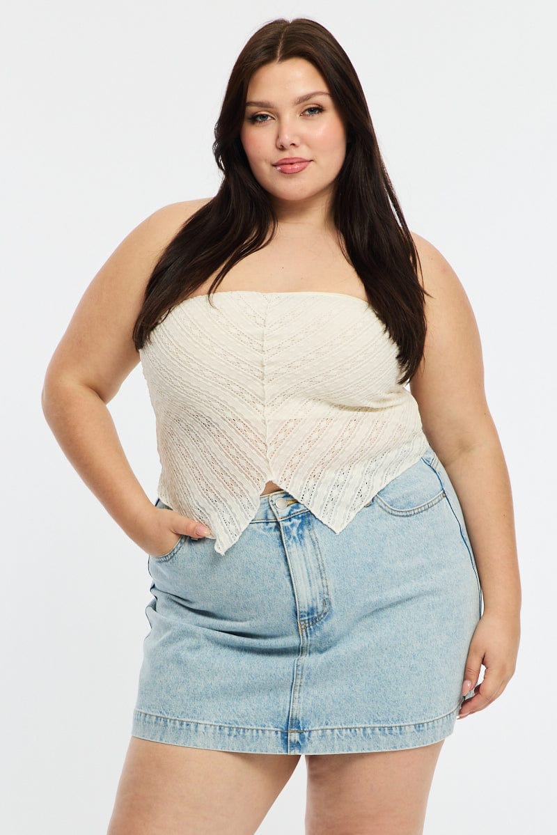 Denim Mini Skirt A-line for YouandAll Fashion