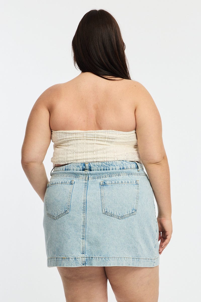 Denim Mini Skirt A-line for YouandAll Fashion