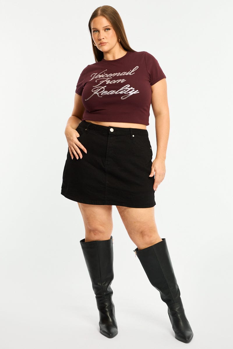 Denim Mini Skorts Stretch Denim for YouandAll Fashion