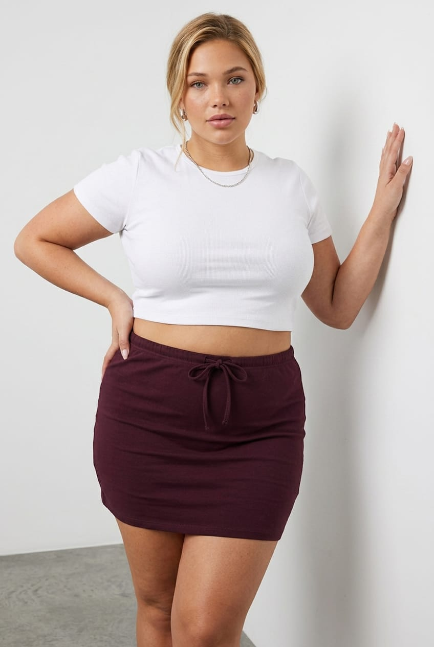 Brown Mini Skort for YouandAll Fashion