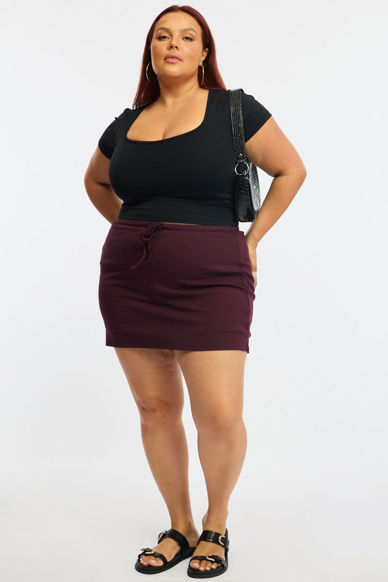 Brown Mini Skort for YouandAll Fashion