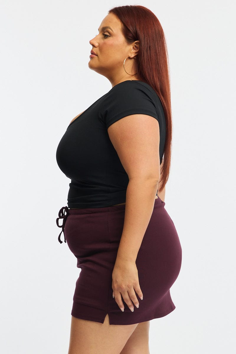 Brown Mini Skort for YouandAll Fashion