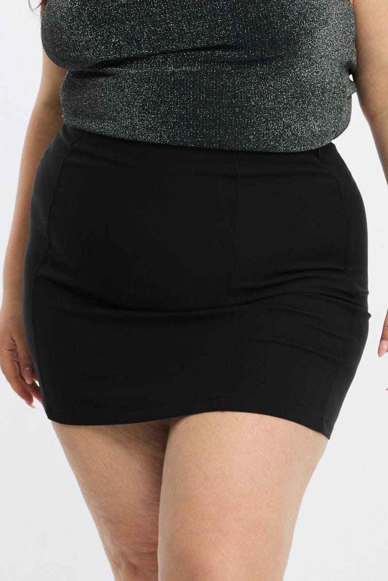 Black Miniskirt Not Shorts Good Stretch for YouandAll Fashion