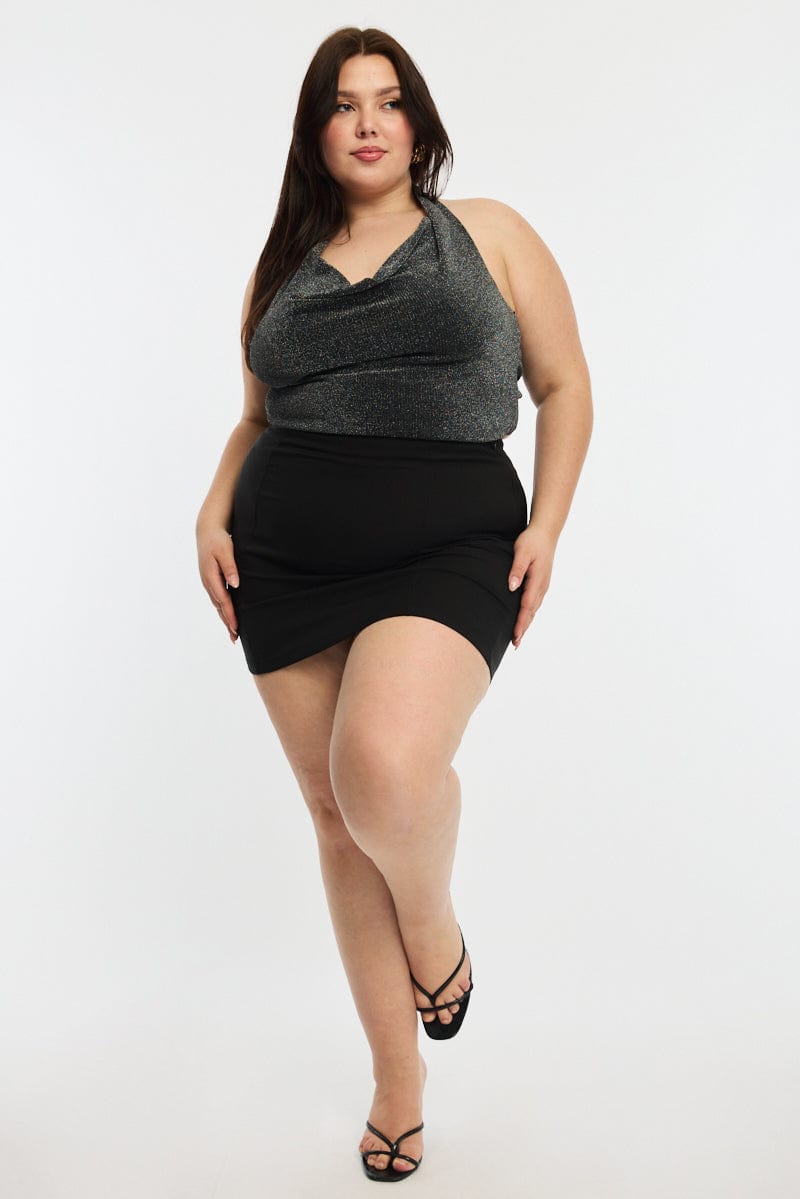 Black Miniskirt Not Shorts Good Stretch for YouandAll Fashion