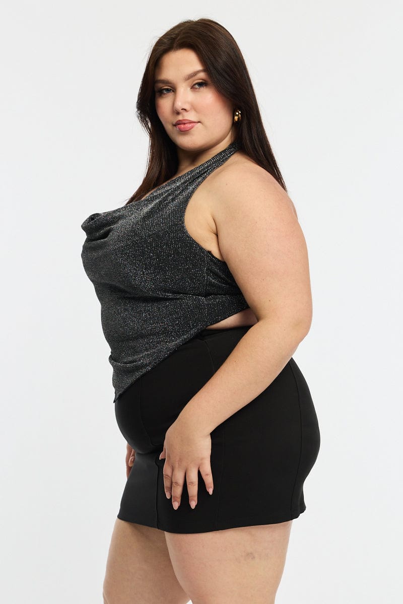 Black Miniskirt Not Shorts Good Stretch for YouandAll Fashion