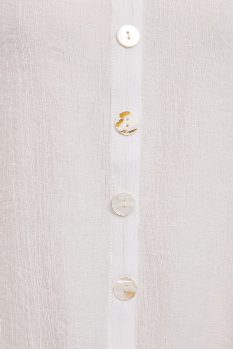 White Relaxed Shirt Short Sleeve for YouandAll Fashion