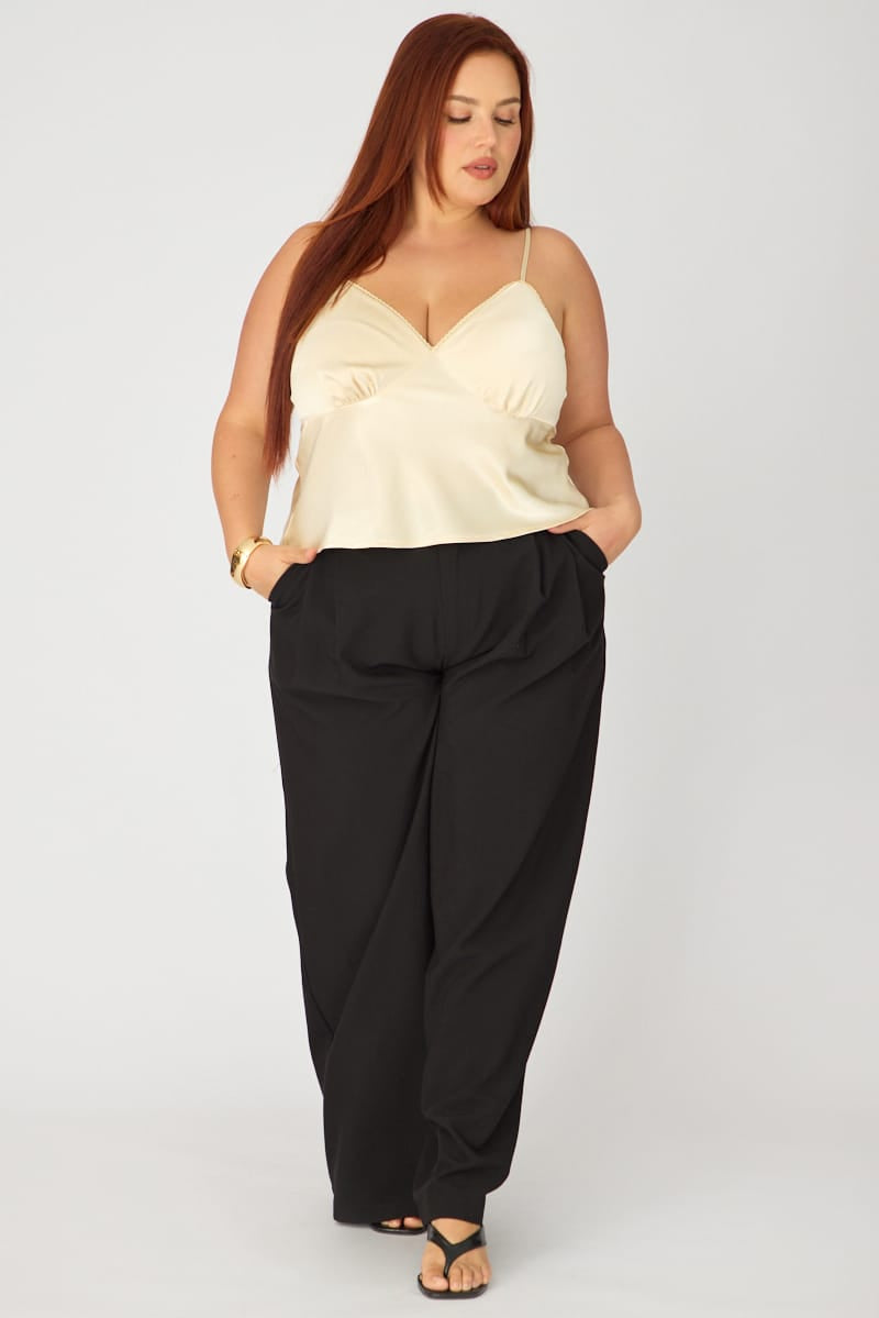 Yellow Satin Cami Top for YouandAll Fashion
