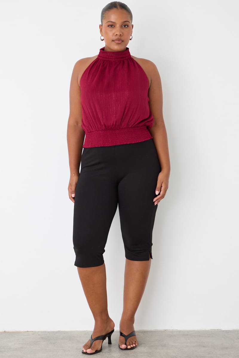 Red Halter Top Sleeveless Chiffon for YouandAll Fashion