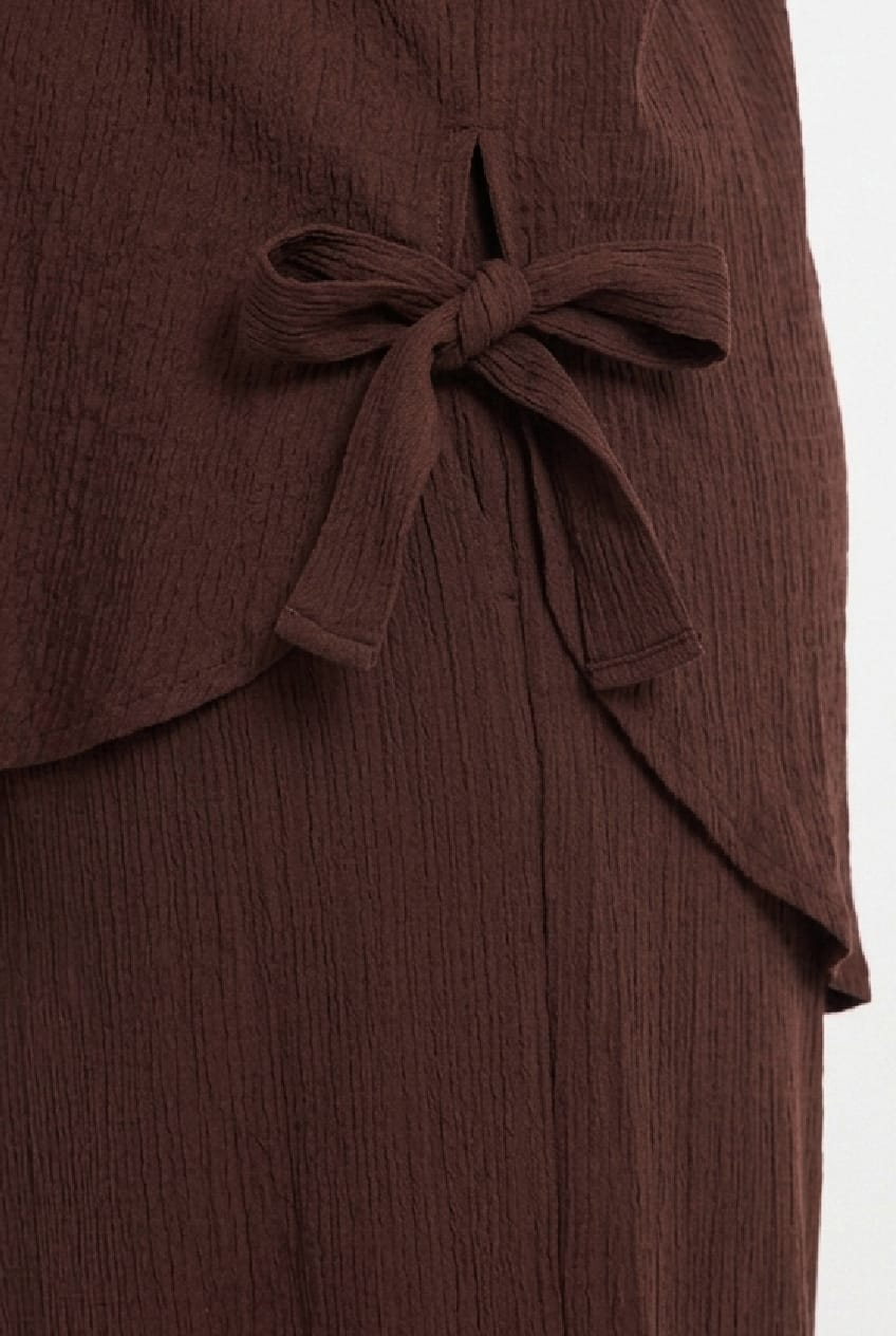 Brown Relaxed Shirt Textured Fabric for YouandAll Fashion