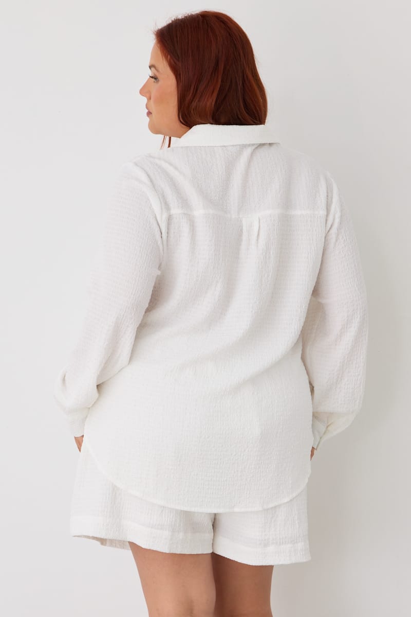 White Collared Short Sleeve Shirt for YouandAll Fashion