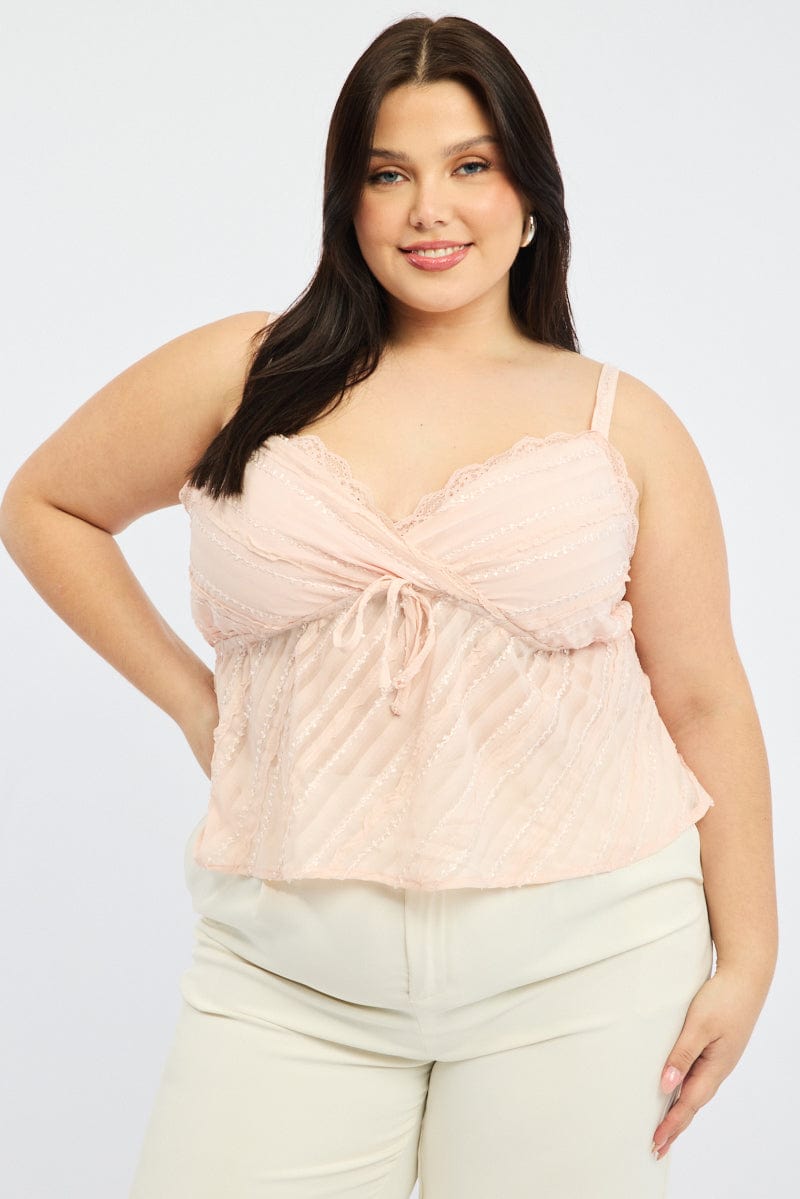 Pink Frill Cami Top for YouandAll Fashion